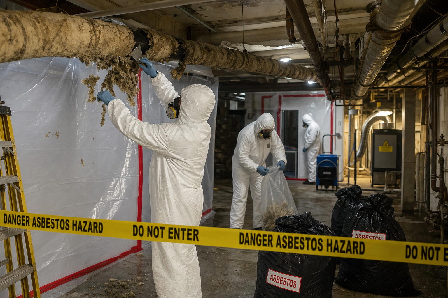 Licensed asbestos abatement and testing coordination