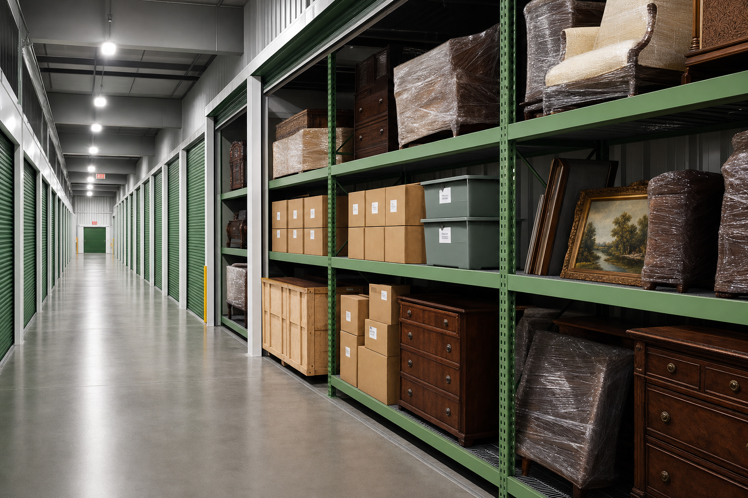 Secure climate-controlled content storage facility